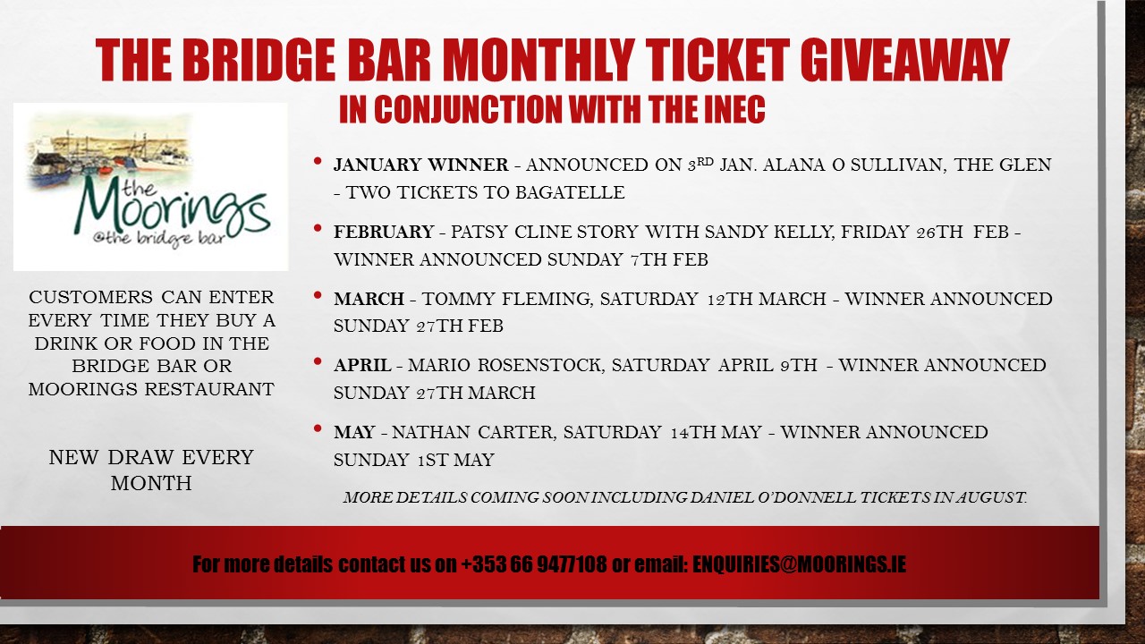 The Bridge Bar Monthly Ticket Giveaway